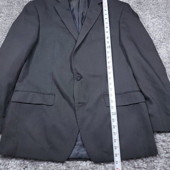 Calvin Klein Men's Suit Jacket Blazer Gray Polyester Rayon Sport Coat Size 42R - Picture 12 of 14